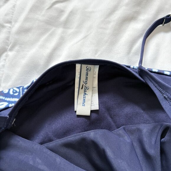 Tommy Bahama Womens Size Small Navy Tankini Blue White Summer Beach Bathing Suit - Picture 5 of 8